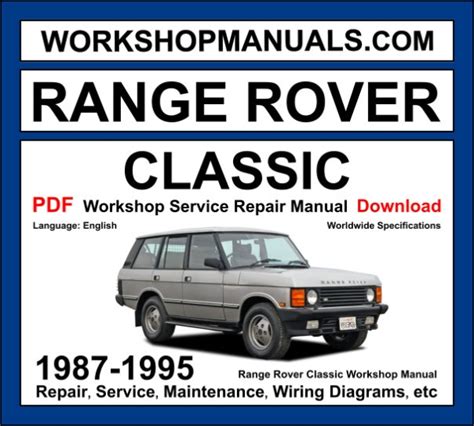 1995 Range Rover Classic Factory Workshop Service Manual Repair Manual Download