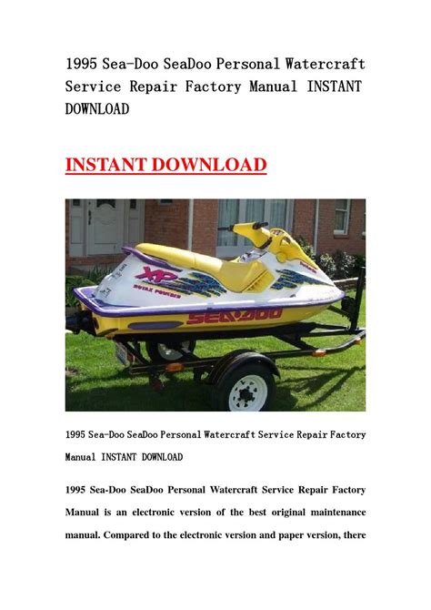 1995 Seadoo Factory Service Shop Manual Download