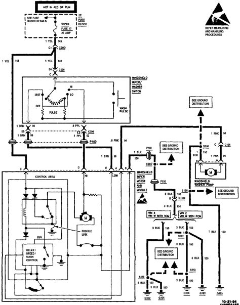 1995 ford ranger wiper wiring diagram 