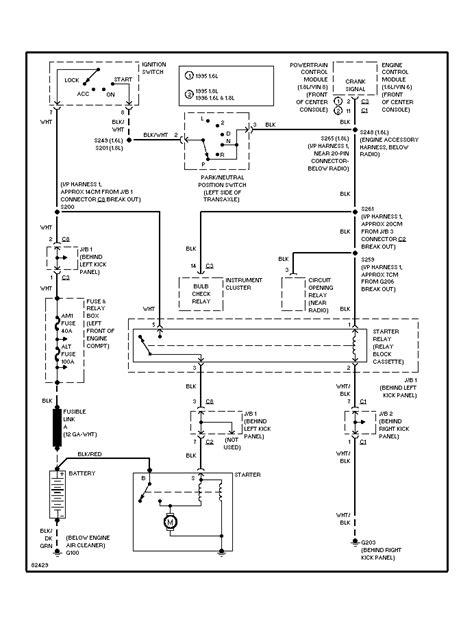 1995 geo prizm engine diagram starter 