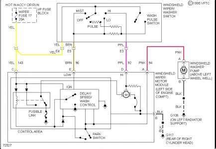 1995 s10 wiper motor wiring diagram 