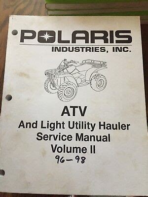 1996 1998 Polaris All Models Atv Light Utility Hauler Service Repair Manual Pdf Preview