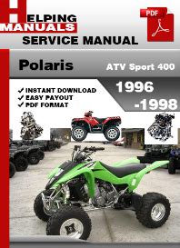 1996 1998 Polaris Atv Sport Workshop Service Repair Manual