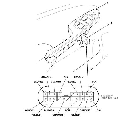 1996 Honda Civic Window Wiring Harness