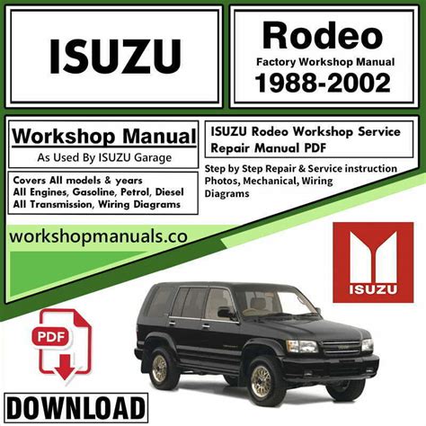 1996 Isuzu Rodeo Service Repair Manual Software