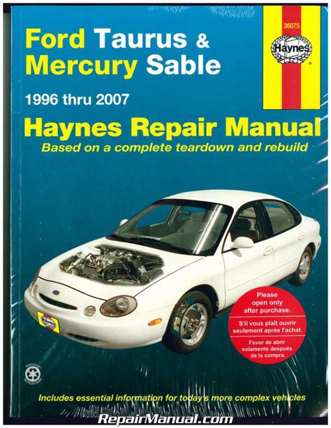 1996 Mercury Sable Service Repair Manual Software