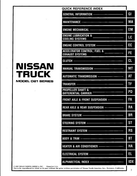 1996 Nissan Hardbody Factory Service Repair Manual