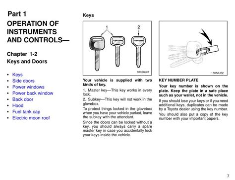 1996 Toyota 4runner Keys And Doors Manual and Wiring Diagram