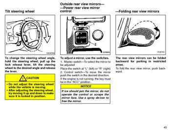 1996 Toyota Rav4 Steering Wheel And Mirrors Manual and Wiring Diagram