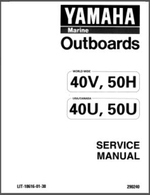 1996 Yamaha 40mjhu Outboard Service Repair Maintenance Manual Factory