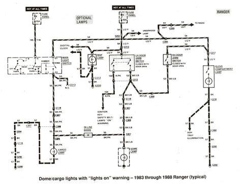 1996 ford ranger dome light wiring 