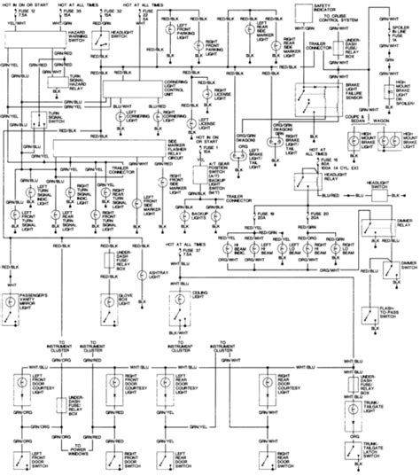 1996 honda accord head lights wiring diagram 