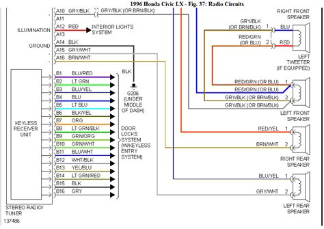 1996 honda civic radio wiring diagram 