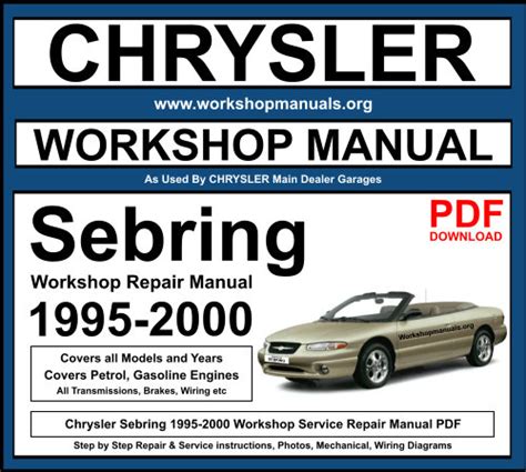 1997 2000 Chrysler Sebring Workshop Service Repair Manual