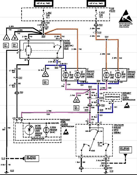 1997 Chevrolet Cavalier Headlight Wiring Diagram