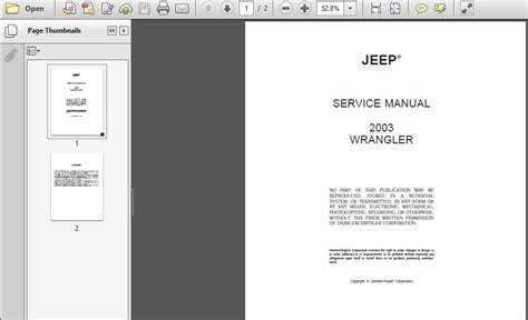 1997 Jeep Wrangler Tj Service Repair Workshop Manual Download