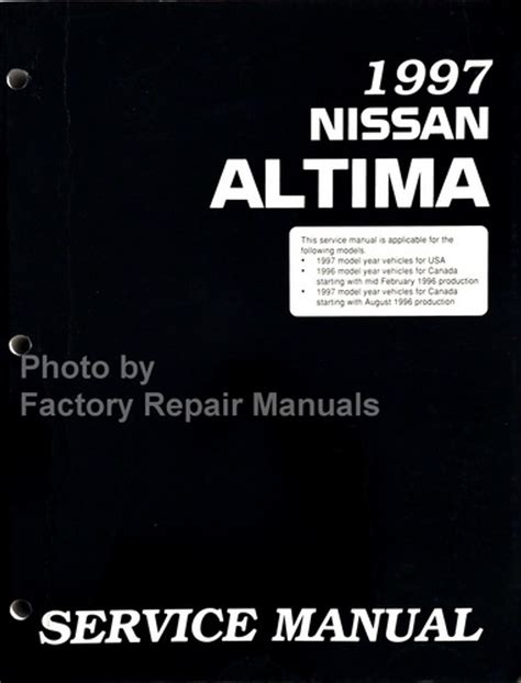 1997 Nissan Altima Factory Service Manual Download