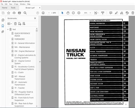 1997 Nissan Truck D21 Series Repair Service Manual