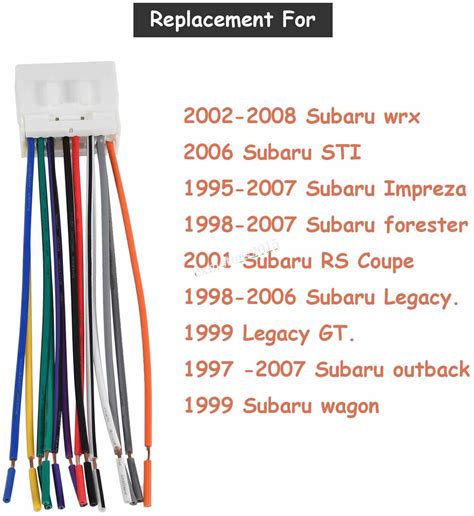 1997 subaru impreza stereo wiring diagram colored 