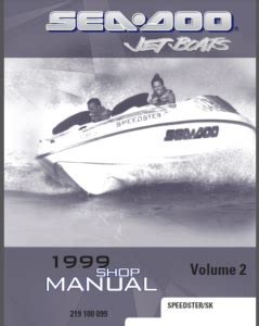 1998 Bombardier Seadoo Speedster Sk Jet Boat Service Manual