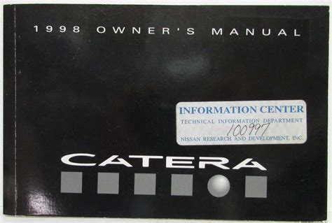 1998 Cadillac Catera Owners Manual Fre