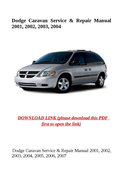 1998 Dodge Caravan Owners Manual Pd