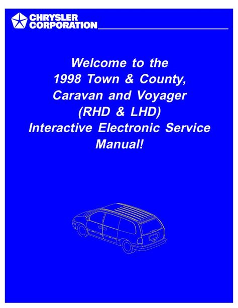 1998 Dodge Caravan Rhd Lhd Factory Service Manual