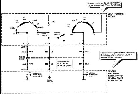 1998 Ford Explorer Windshield Wiper Wiring Diagram