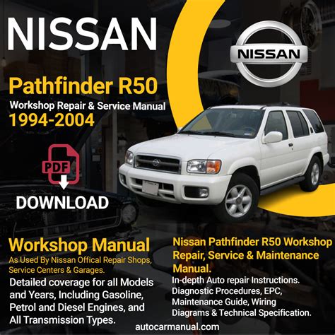 1998 Nissan Pathfinder Model R50 Series Workshop Service Manual