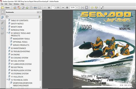 1998 Seadoo Factory Service Shop Manual Download