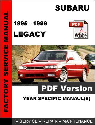 1998 Subaru Legacy Workshop Service Manual