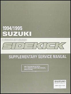 1998 Suzuki Sidekick Service Repair Manual Software