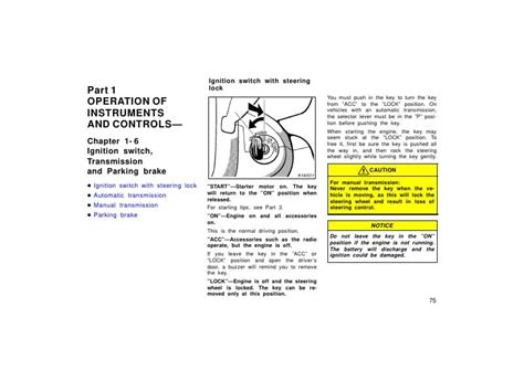 1998 Toyota Tercel Ignition Switch Transmission And Parking Brake Manual and Wiring Diagram