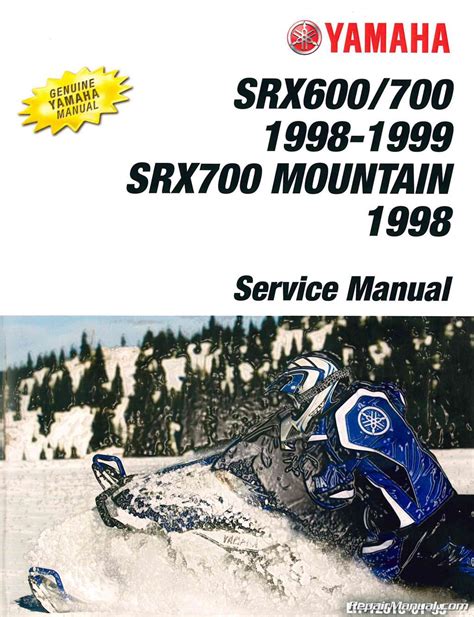 1998 Yamaha Srx 600 Snowmobile Service Manual