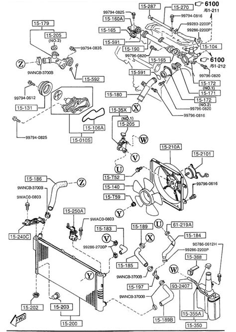 1998 mazda 626 engine compartment diagram 