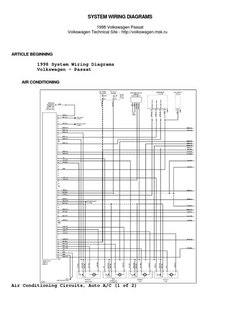 1998 volkswagen passat wiring diagram 