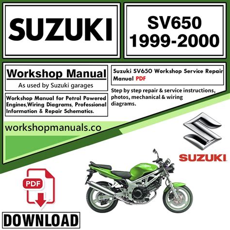 1999 2000 Suzuki Sv650 Service Repair Manual Download