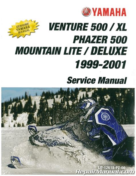 1999 2001 Yamaha Snowmobile Pz500 Phazer Vt500xl Venture 500 Xl Service Repair Workshop Manual Download 1999 2000 2001