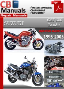 1999 2005 Suzuki Gsf 600 Gsf600 Bandit Service Repair Workshop Manual Instant Download