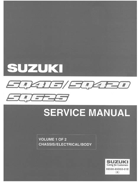 1999 2005 Suzuki Sq416 Sq420 Sq625 Grand Vitara Service Manual