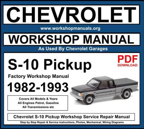 1999 Chevrolet S10 Service Repair Manual Software