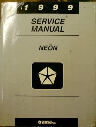 1999 Dodge Neon Service Repair Manual