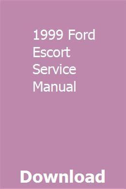 1999 Ford Escort Service Repair Manual Software