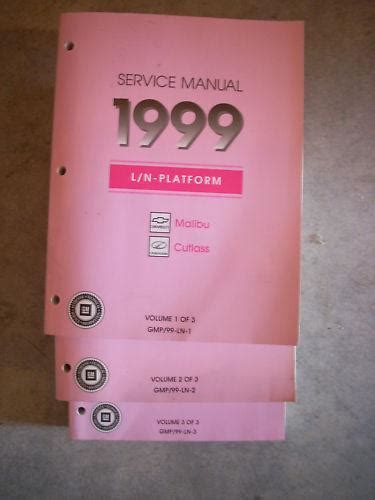 1999 Malibu All Models Service And Repair Manual