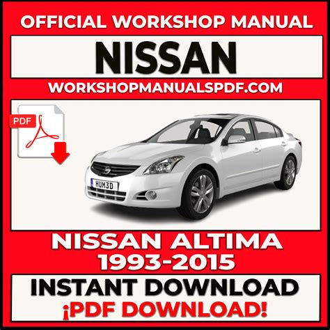 1999 Nissan Altima Service Repair Workshop Manual Instant