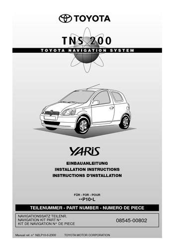 1999 Toyota Yaris Tns 200 Lhd Manual and Wiring Diagram