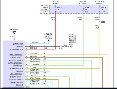 1999 ford ranger radio wire diagram 