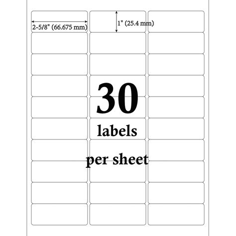 1x2 5 8 Label Template