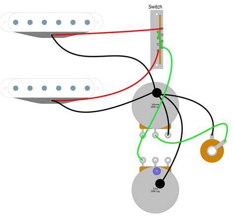 2 Pickup Bass Guitar Wiring Diagram