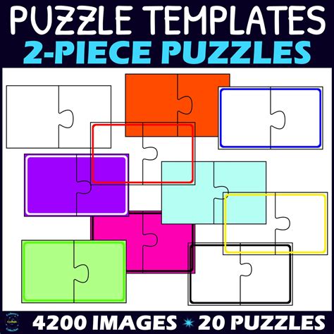 2 Piece Puzzle Template